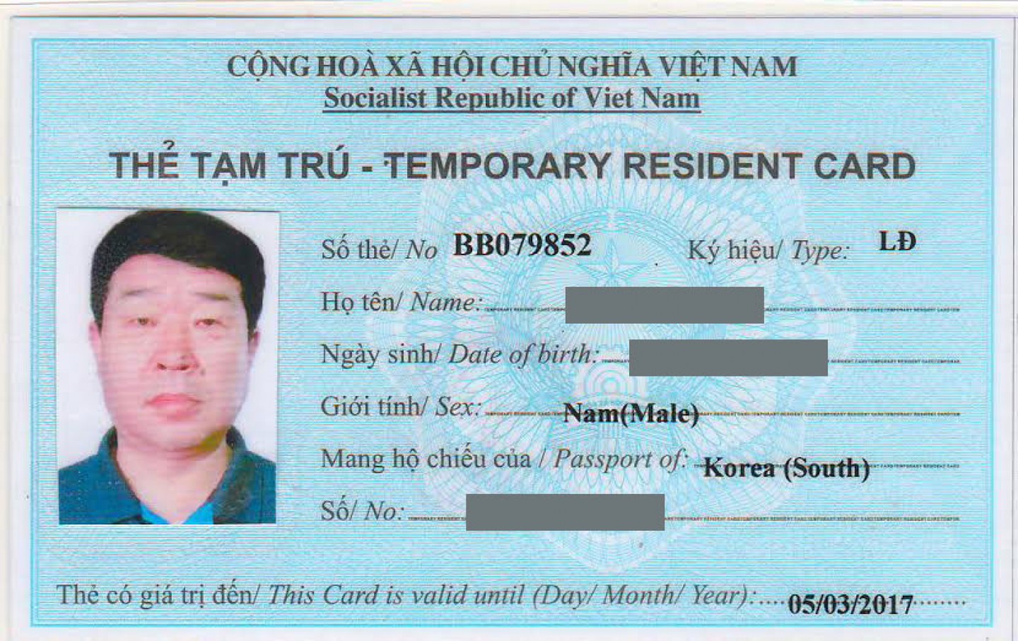 Hồ sơ xin thẻ tạm trú Việt Nam tại Thái Dương